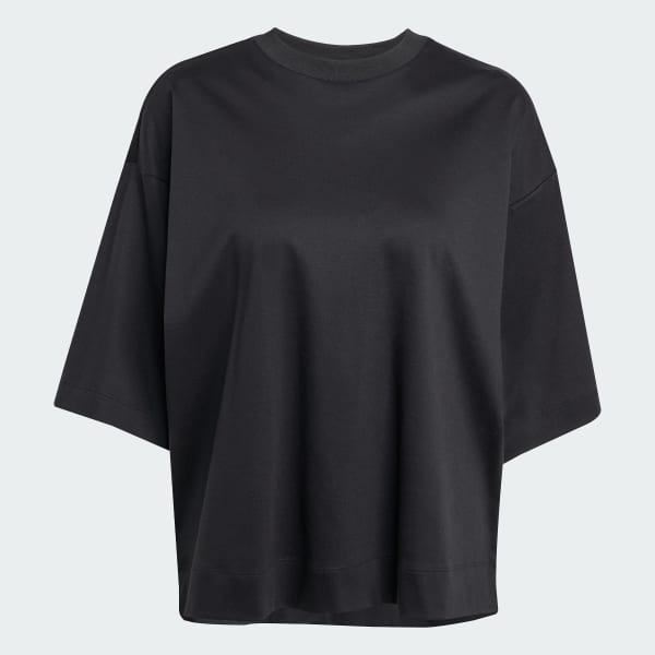adidas Soft Lux Loose Tee - Black | Free Shipping with
