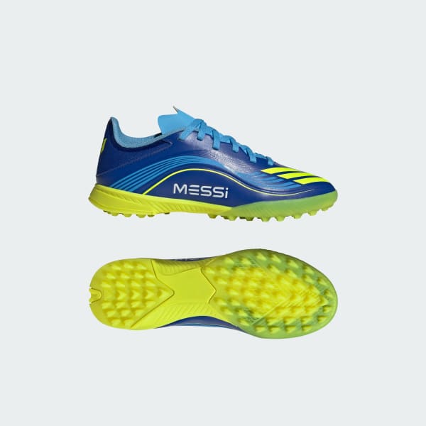Azul botines F50 Messi League para Pasto Artificial para Niños