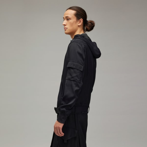 ブラック Y-3 RAYON TWILL HOODED TOP