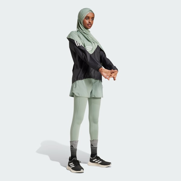 Green Own the Run 3-Stripes Hijab