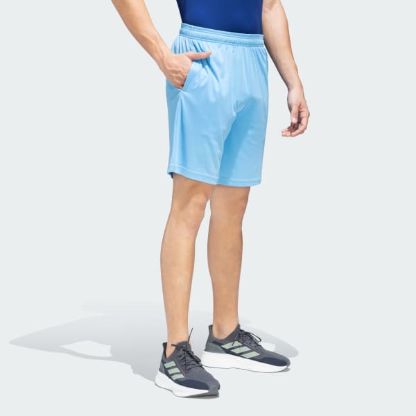 Blue Linear Graphic Shorts