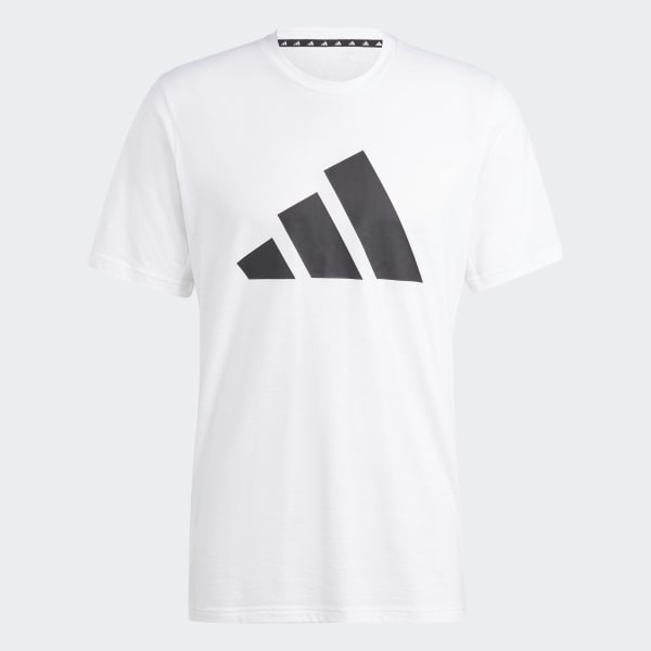 Branco T-shirt de training Essentials Feelready com logótipo