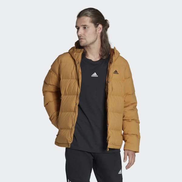 Refrein bespotten wees onder de indruk adidas Helionic Hooded Down Jacket - Brown | adidas Canada