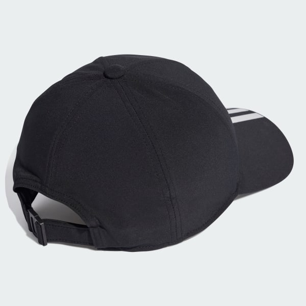 Czerń 3-Stripes AEROREADY Running Training Baseball Cap