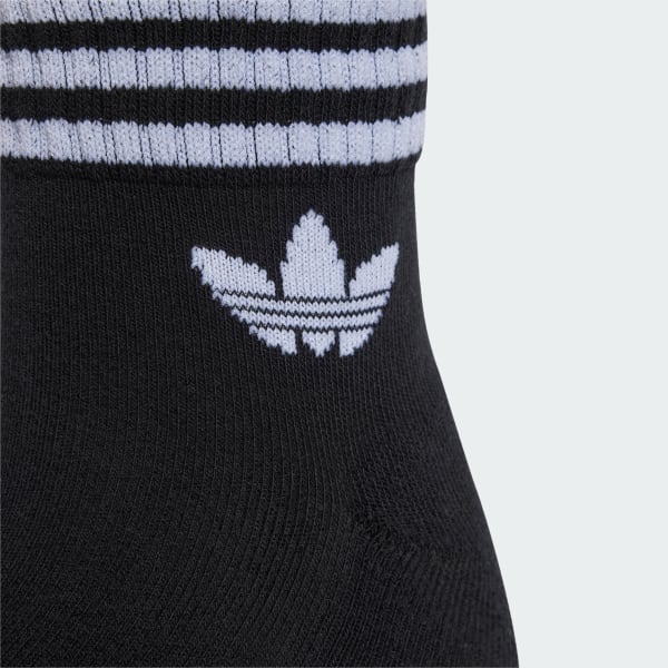 Negro Calcetines tobilleros 3 bandas