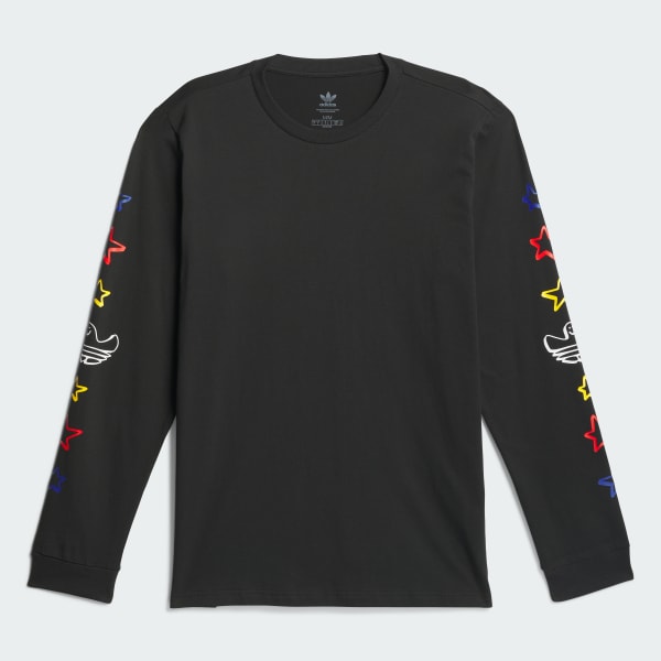 adidas Shmoofoil All Star Long Sleeve Tee - Black | Men's 