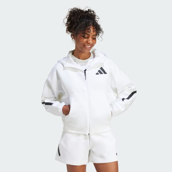 Blanco Chaqueta con capucha adidas Z.N.E.