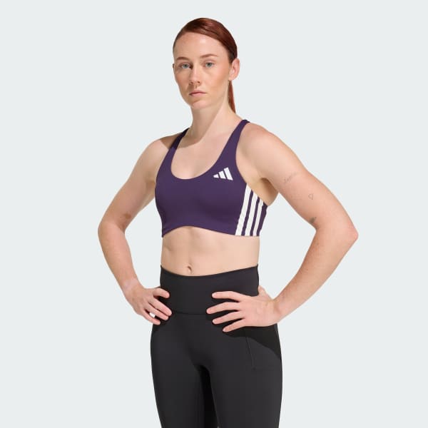 Roxo Top Médio Suporte Adizero Run