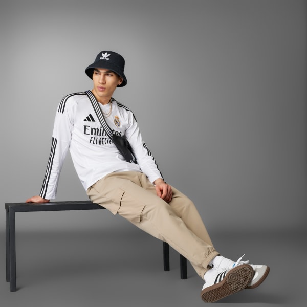 Adidas originals adicolor long sleeve football jersey in white cw1225 store