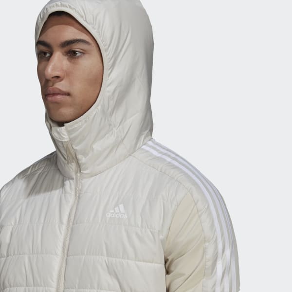 Bezowy Essentials Insulated Hooded Hybrid Jacket