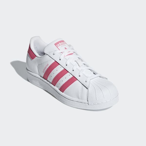 adidas shoes white with pink stripes