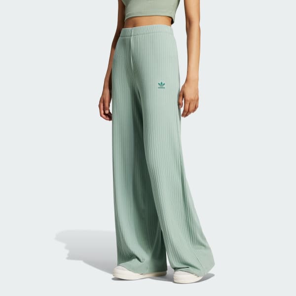 Verde Pantalón Essentials Wide Rib