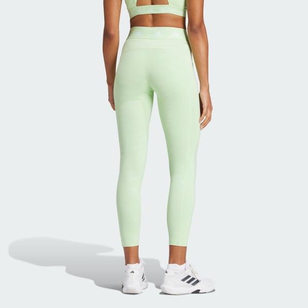 adidas Techfit Printed 7/8 Leggings - Green, Women's Training