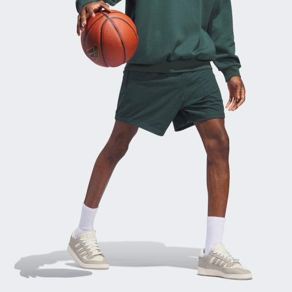 Green Basketball Brushed Shorts