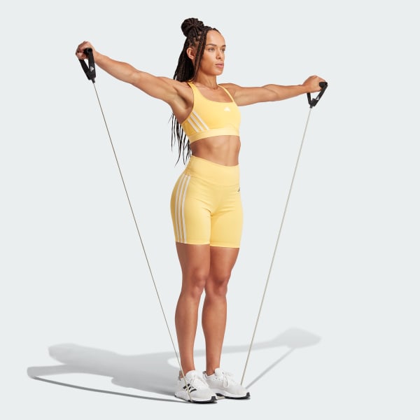 Amarelo Top Médio Suporte Treino Três Listras Powerimpact