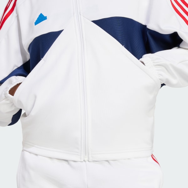 adidas Tiro Cut 3-Stripes Track Jacket - White | Free Shipping