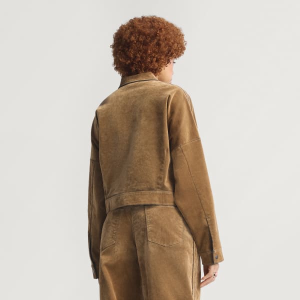 Marron Veste sergé brossé Adibreak