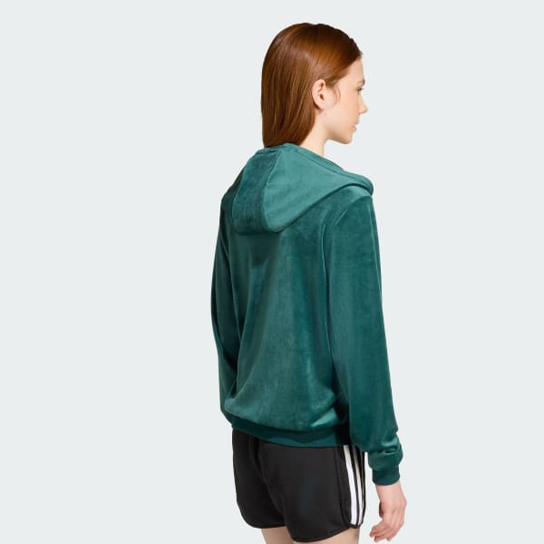 adidas Velour Zip Hoodie - Green | adidas Finland