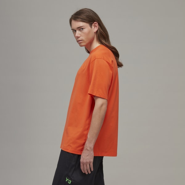 Orange Y-3 Classic Chest Logo Tee