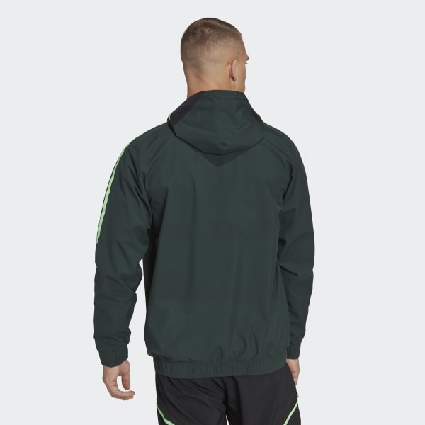 Zielony Real Madrid Condivo 22 All-Weather Jacket IS562