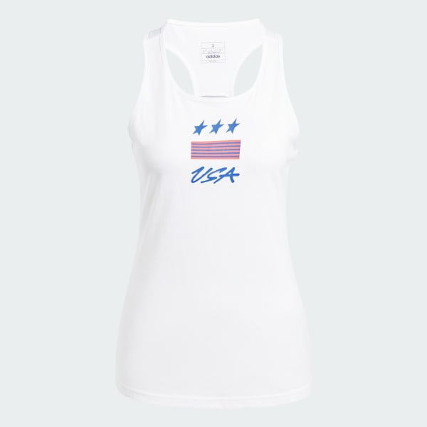 White Americana Graphic Tank Top