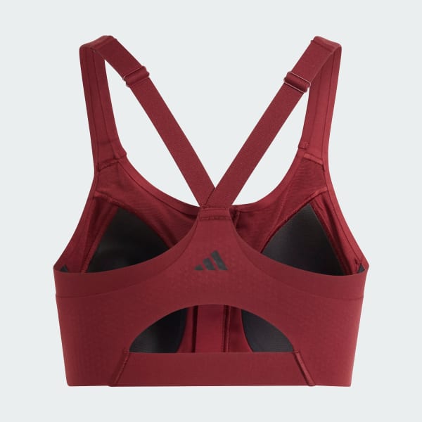 adidas Performance TLRD IMPACT LUXE HIGH-SUPPORT ZIP - High support sports  bra - bright red/red 