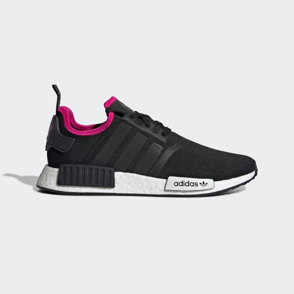 Men's NMD R1 Core Black and Pink Shoes 