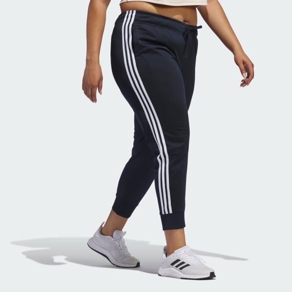 adidas Essentials Warm-Up Slim Tapered 3-Stripes Track Pants (Plus
