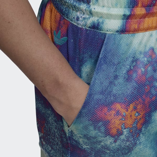 Multicolor ALLOVER PRINT MESH SHORTS EWA04