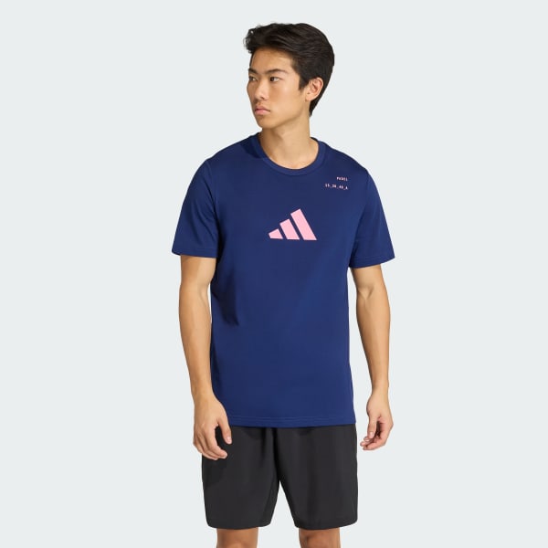 Azul Camiseta graphic category para pádel