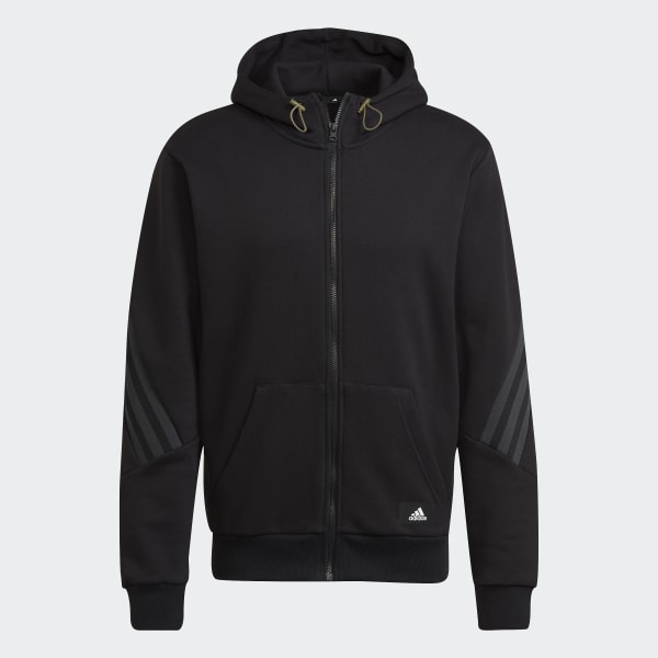 Noir Veste à capuche adidas Sportswear Future Icons Winterized Full-Zip BP020