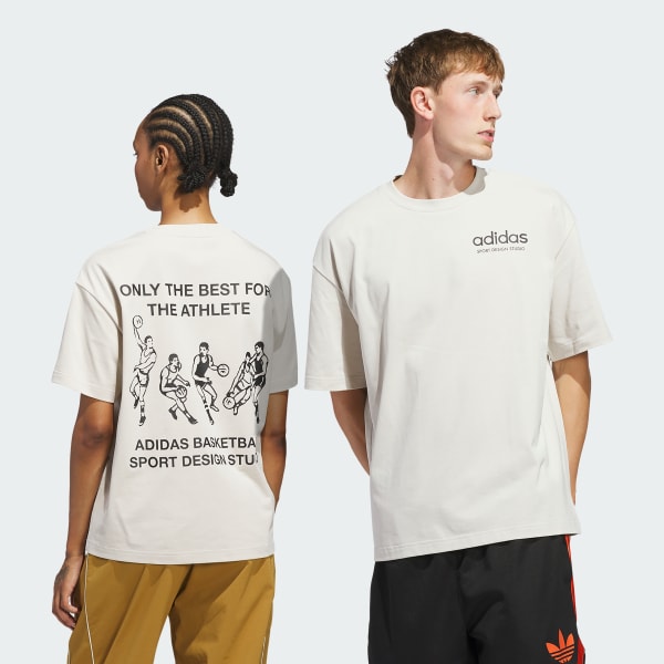 Beige Remera adidas Sport Design GFX