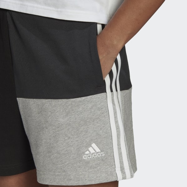 Svart Essentials 3-Stripes Colorblock Oversized Shorts CD282