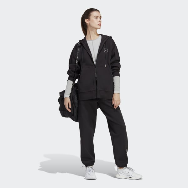 Nero Felpa con cappuccio adidas by Stella McCartney Full Zip