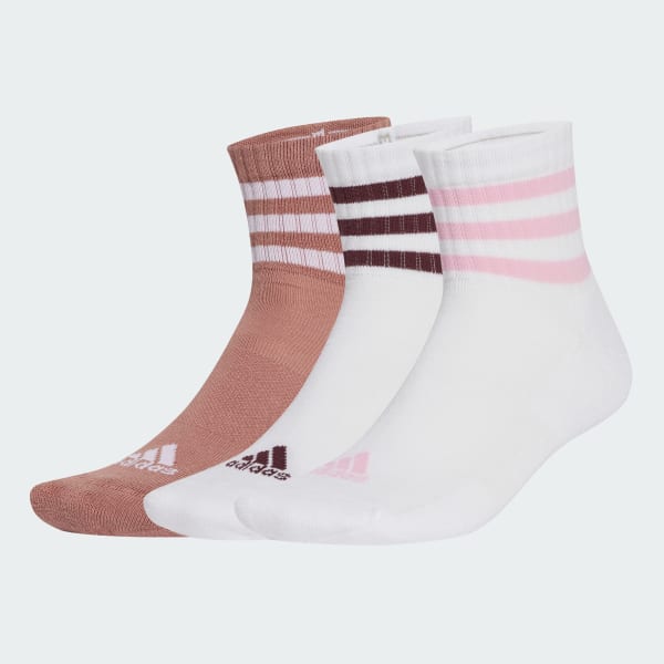 White 3-Stripes Cushioned Sportswear Low-Cut Socks 3 Pairs