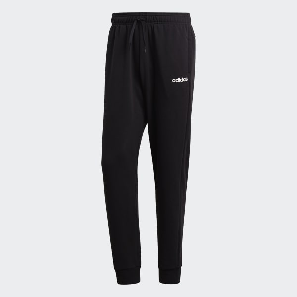 Negro Pantalón Essentials Plain Pierna Cónico con Puño Ajustado