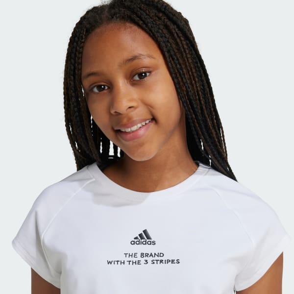 Adidas Street Jam Short Tee Kids Kids White Black XL