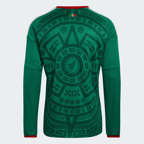 adidas Mexico 26 Home Long Sleeve Jersey - Green | Free Shipping