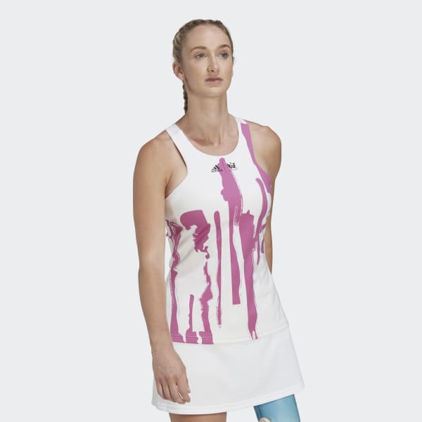 Hvid Thebe Magugu Tennis New York Y-Back tanktop MLQ28