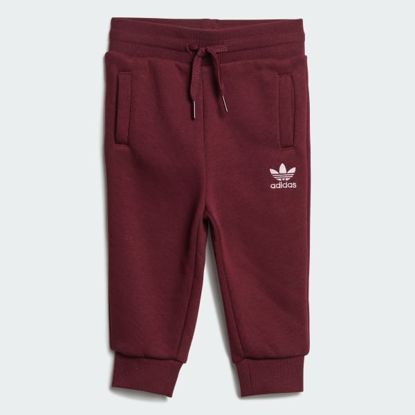 Baby burgundy adidas tracksuit sales