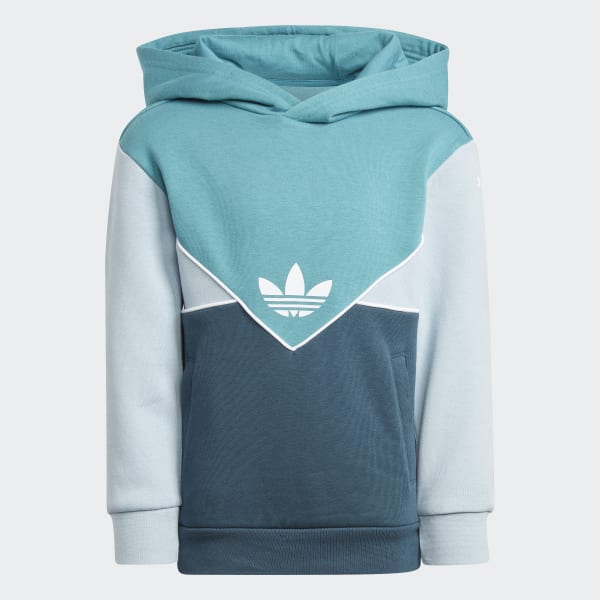Turquesa Conjunto Polera con Capucha Adicolor