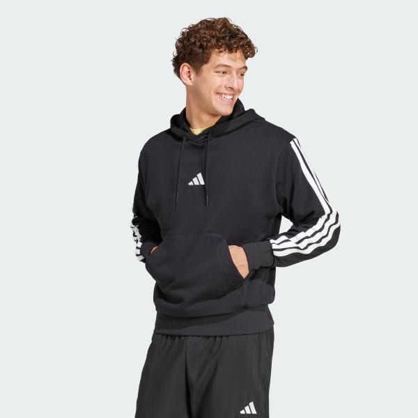 トミポップ170 Moletinho Capuz Essentials 3-Stripes - Preto adidas | adidas Brasil