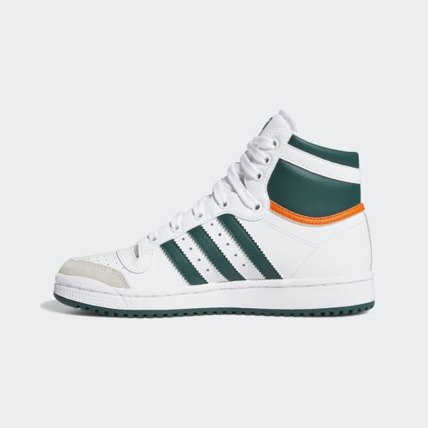 green and white high top adidas