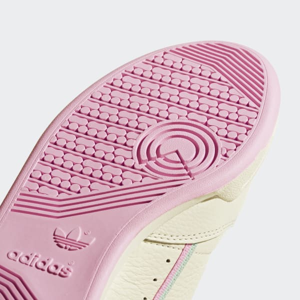 adidas originals continental 8 trainers in off white and pink
