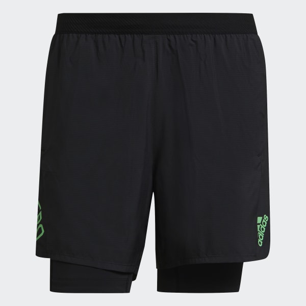 Negro Shorts Adizero Dos en Uno