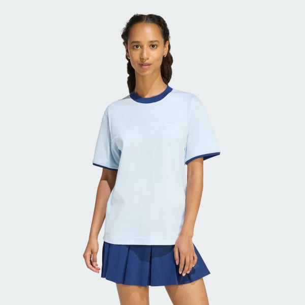 Blue Seasonal Essentials Colorpop T-Shirt with Embroidered Graphic