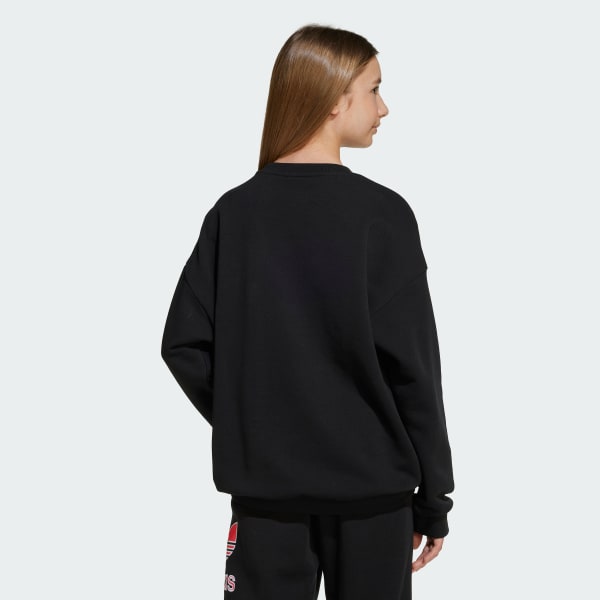 Siyah Trefoil Crew Çocuk