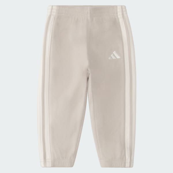 Beige Winterized 2-Piece Long Sleeve Fleece Pullover & Jogger Set