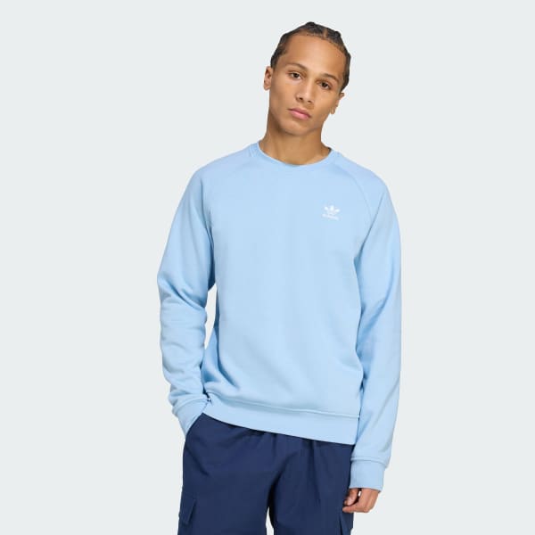 Bleu Sweat-shirt ras-du-cou Trèfle Essentials