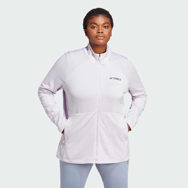 Paars Terrex Multi Fleece Ritsjack (Grote Maat)